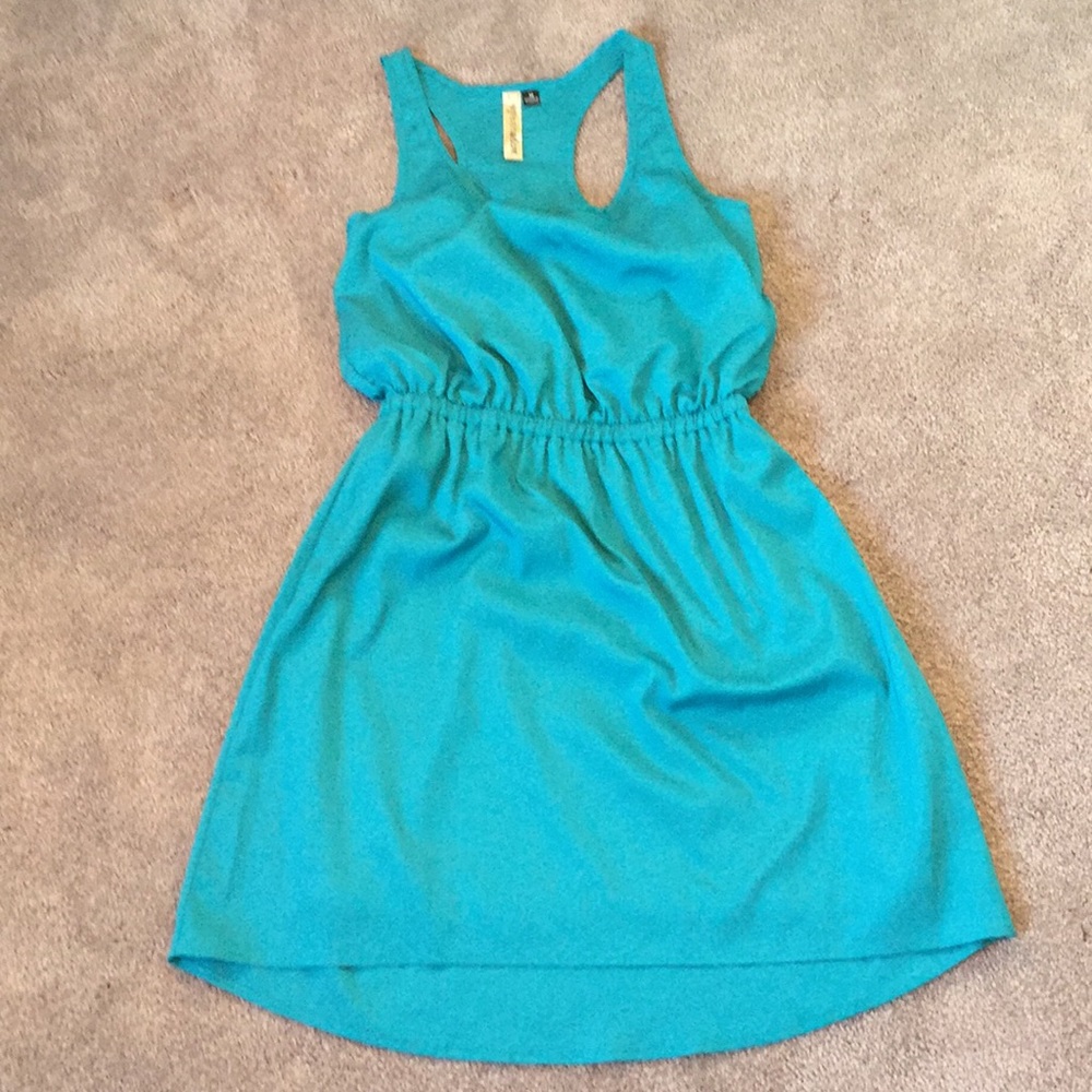 Teal racer back dress